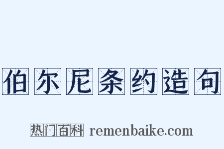 伯尔尼条约造句是什么意思的图片